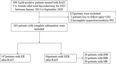 Stimulated thyroglobulin and pre-ablation antithyroglobulin antibody products can predict the response to radioiodine therapy of TgAb-positive differentiated thyroid cancer patients: a retrospective study